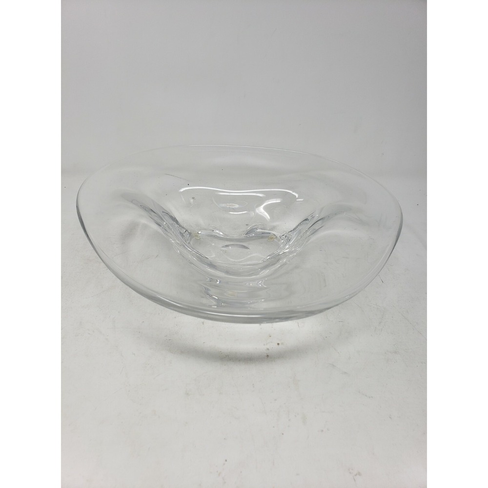 Orrefors Large Clear Crystal Bowl Vintage Modern Signed Numbered 6.5 Lbs 12.5"